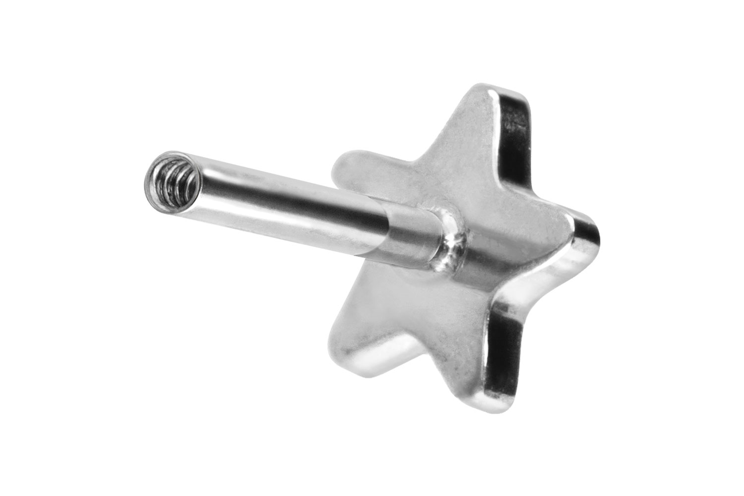 Titan Labret Piercing mit Innengewinde ohne Kugel STERN